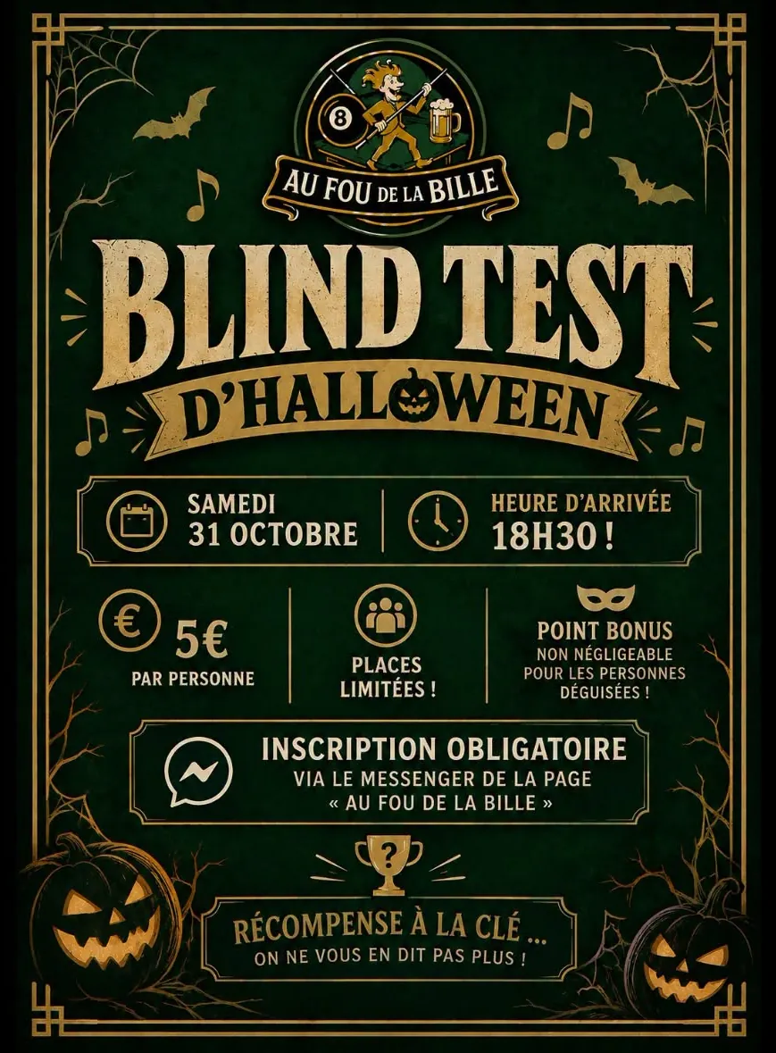 Affiche : Blind test d'Halloween